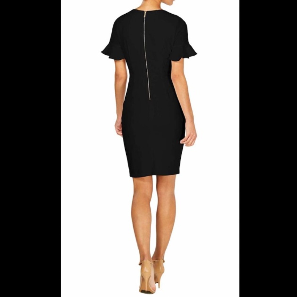 Calvin Klein Short Flutter Sleeved Sheath Dress